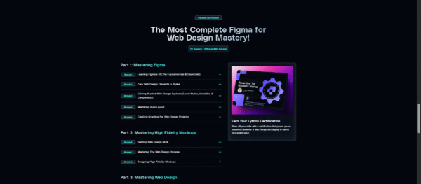 Figma Mastery For Web Designers Course By Lytbox Academy