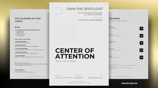 WishForStorms – Center of Attention – Dominate The Spotlight in a World Full of Noise