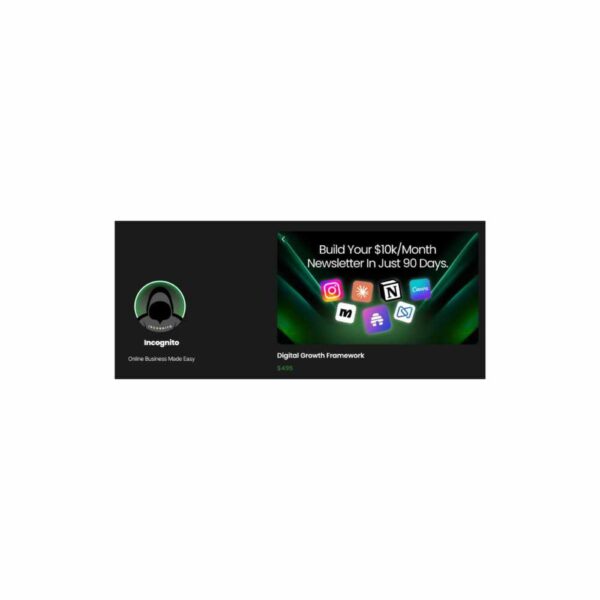 Incognito – Digital Growth Framework + Instagram Masterclass: The Ultimate Guide to Digital Growth